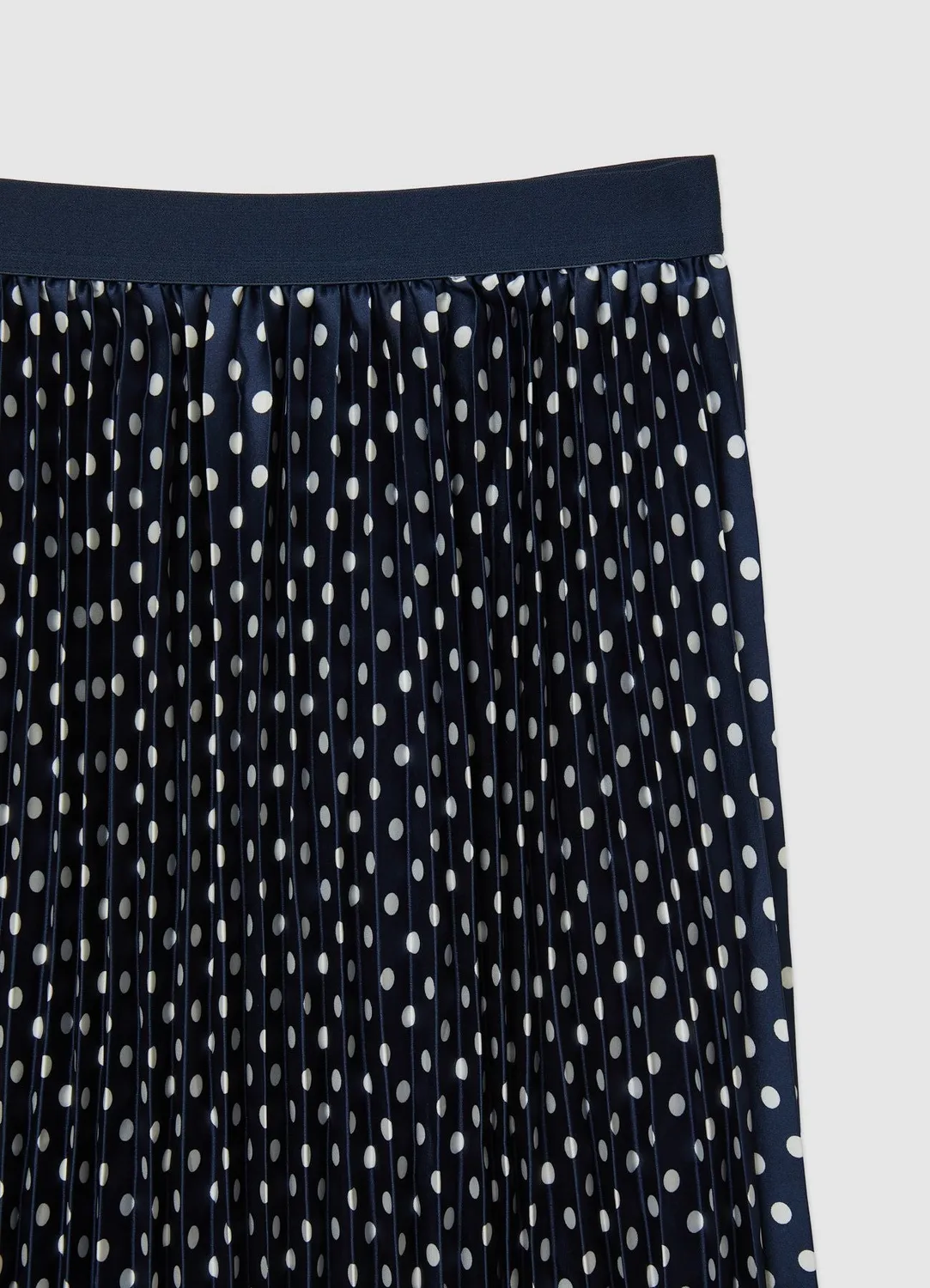 Calliope jupe plissée femme midi à pois élastique