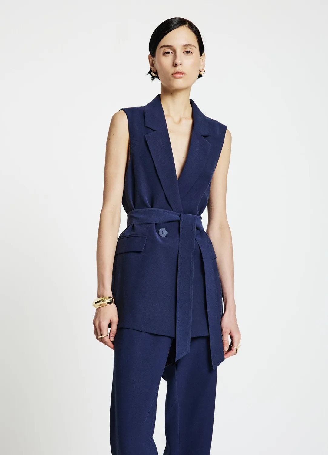 Calliope doppiopetto fusciacca gilet uni femme