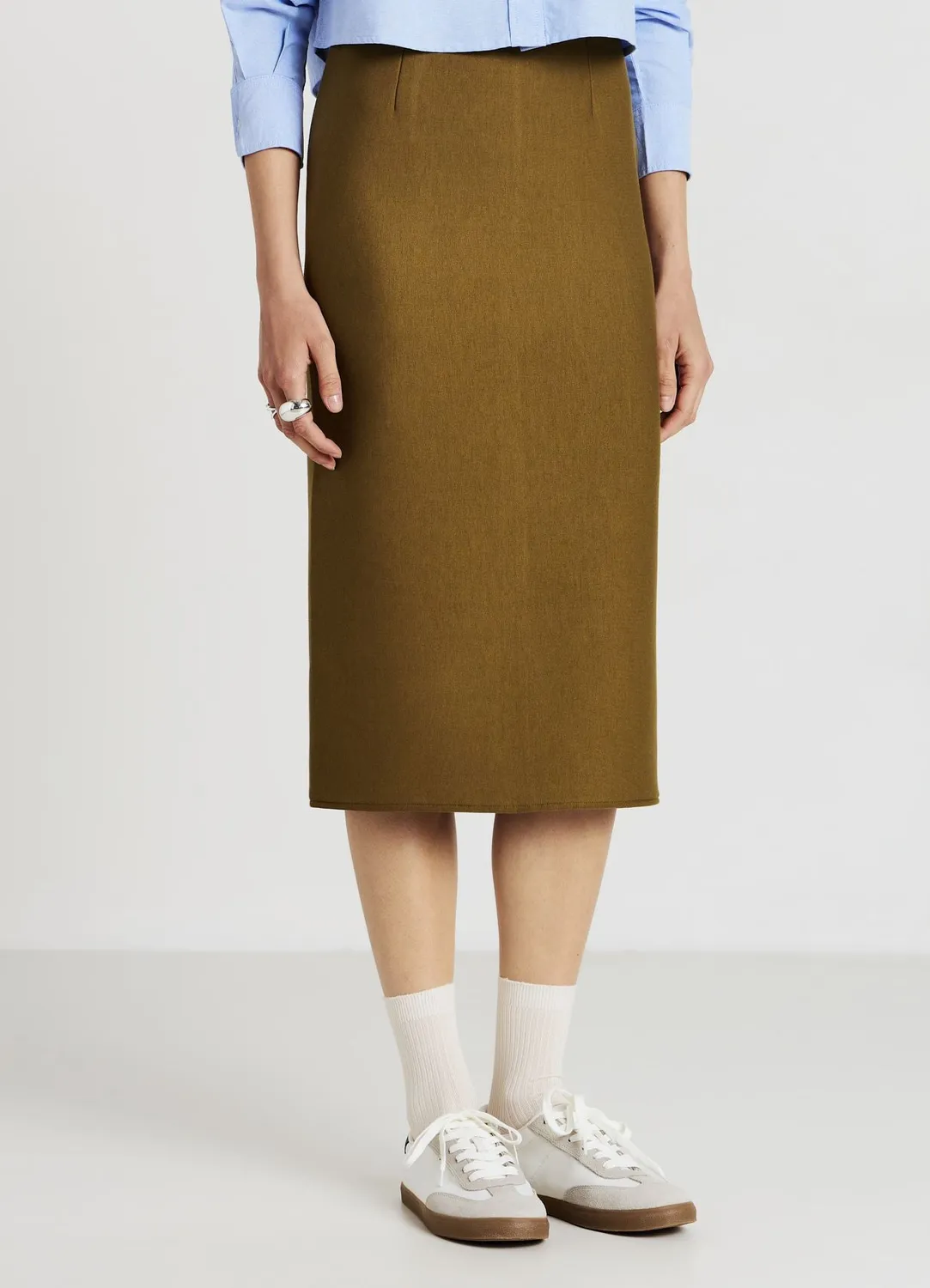 Calliope jupe midi fendue femme colonne