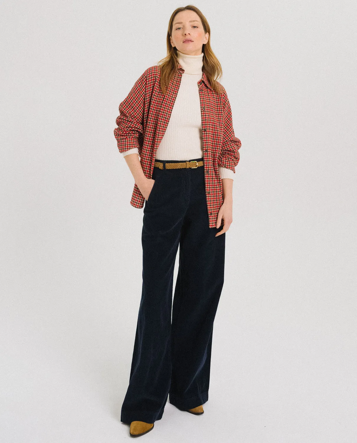 Tinsels Fedel Carbone pantalon velours brodé