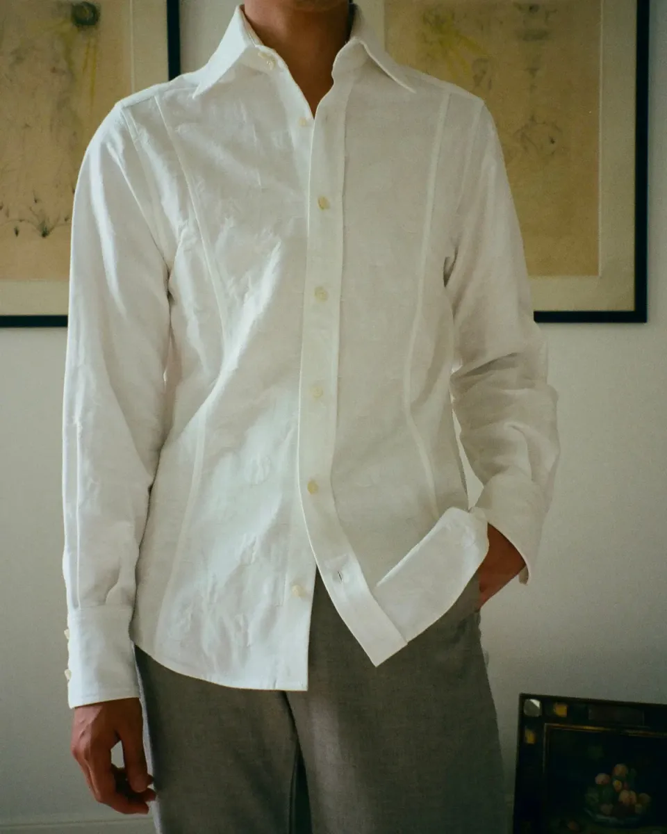 Erevan Will Dotts Blancs chemise col italien