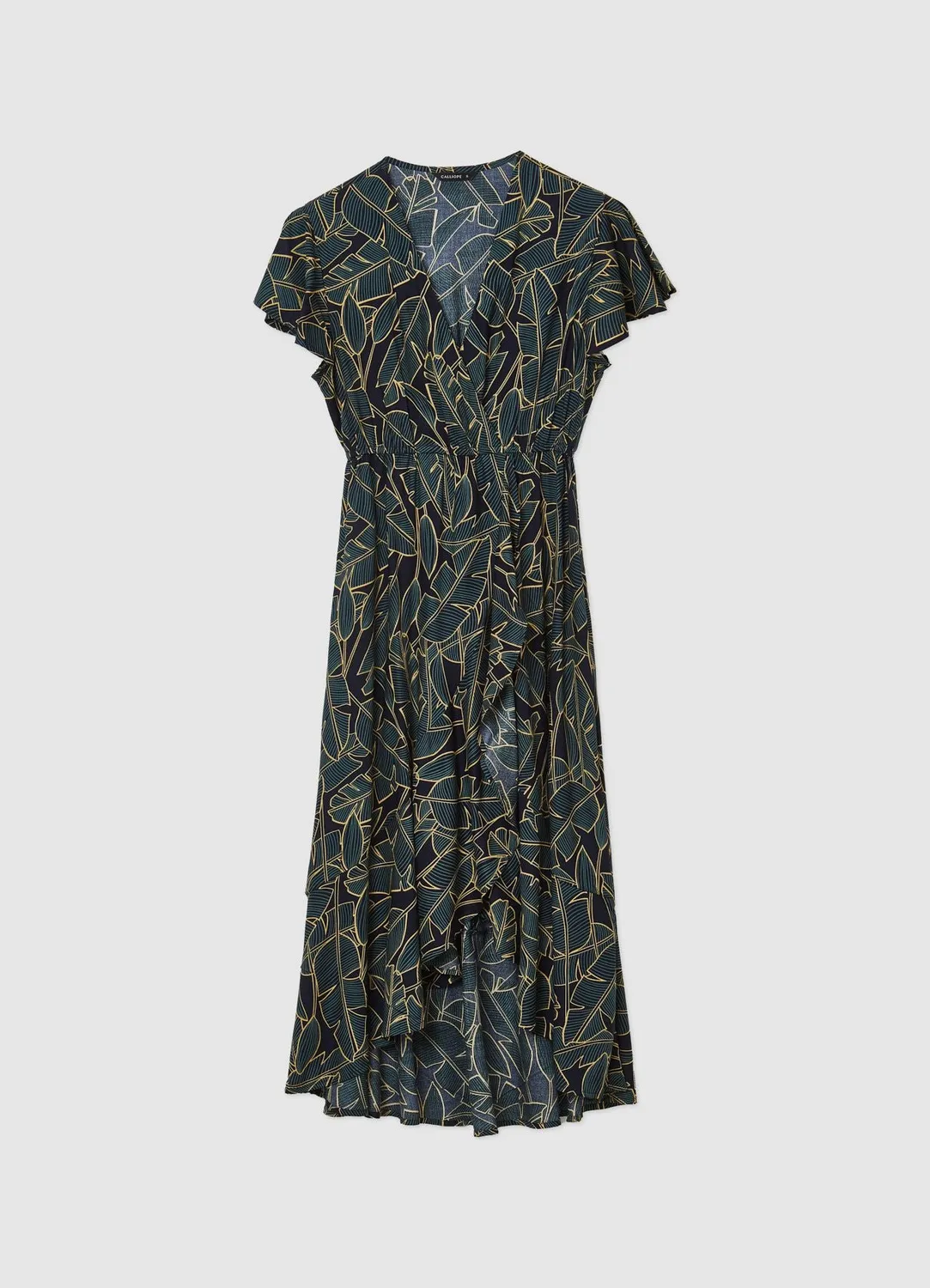 Calliope Atelier robe portefeuille feuillage femme