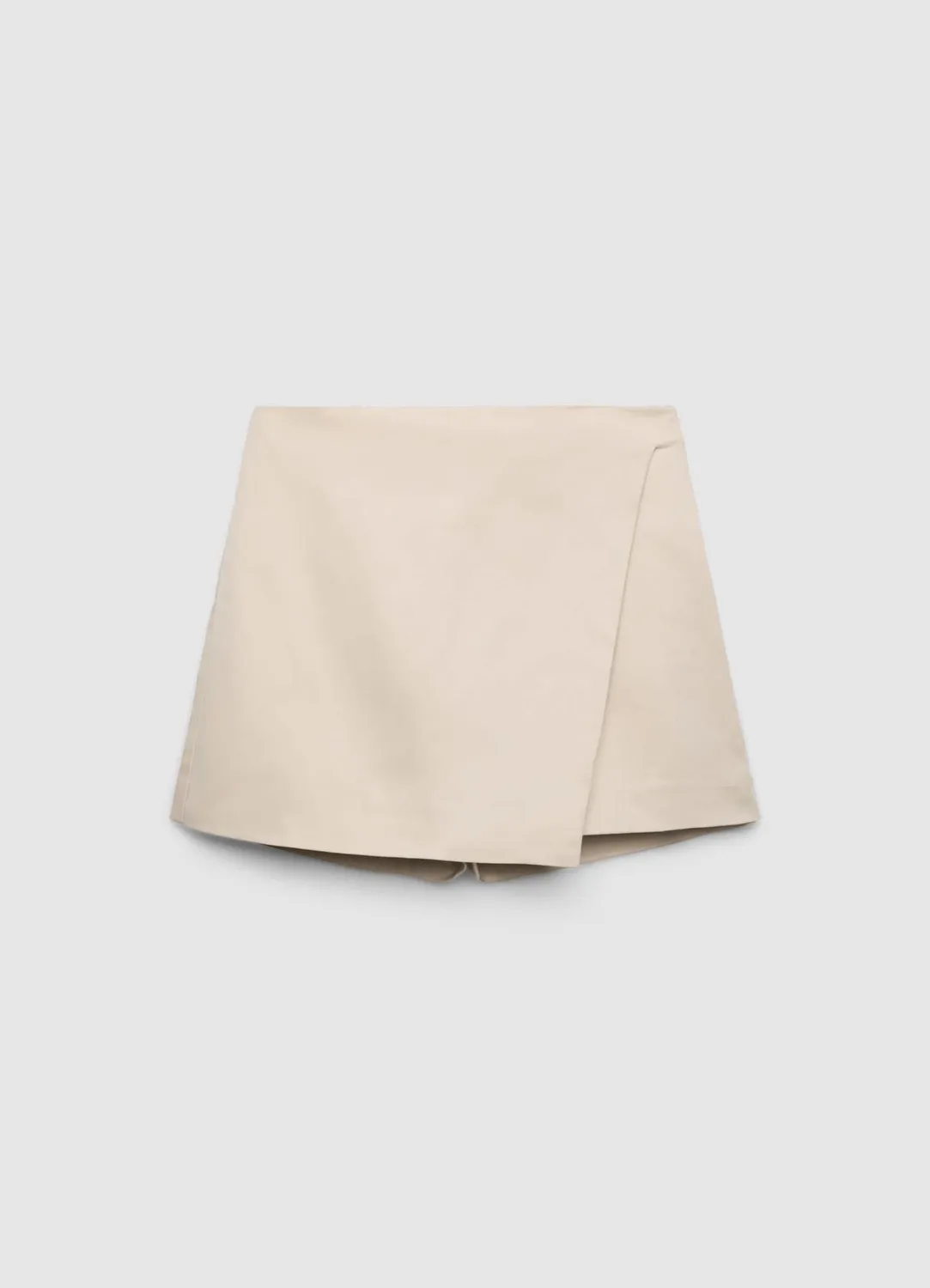 Calliope jupe-short portefeuille uni femme taille haute