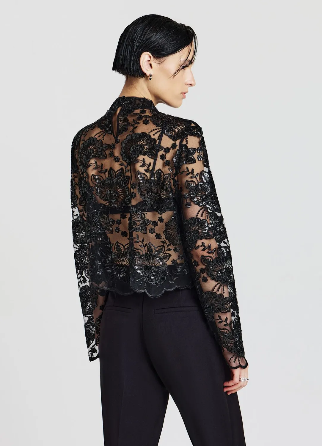 Calliope Atelier blouse femme tulle paillettes