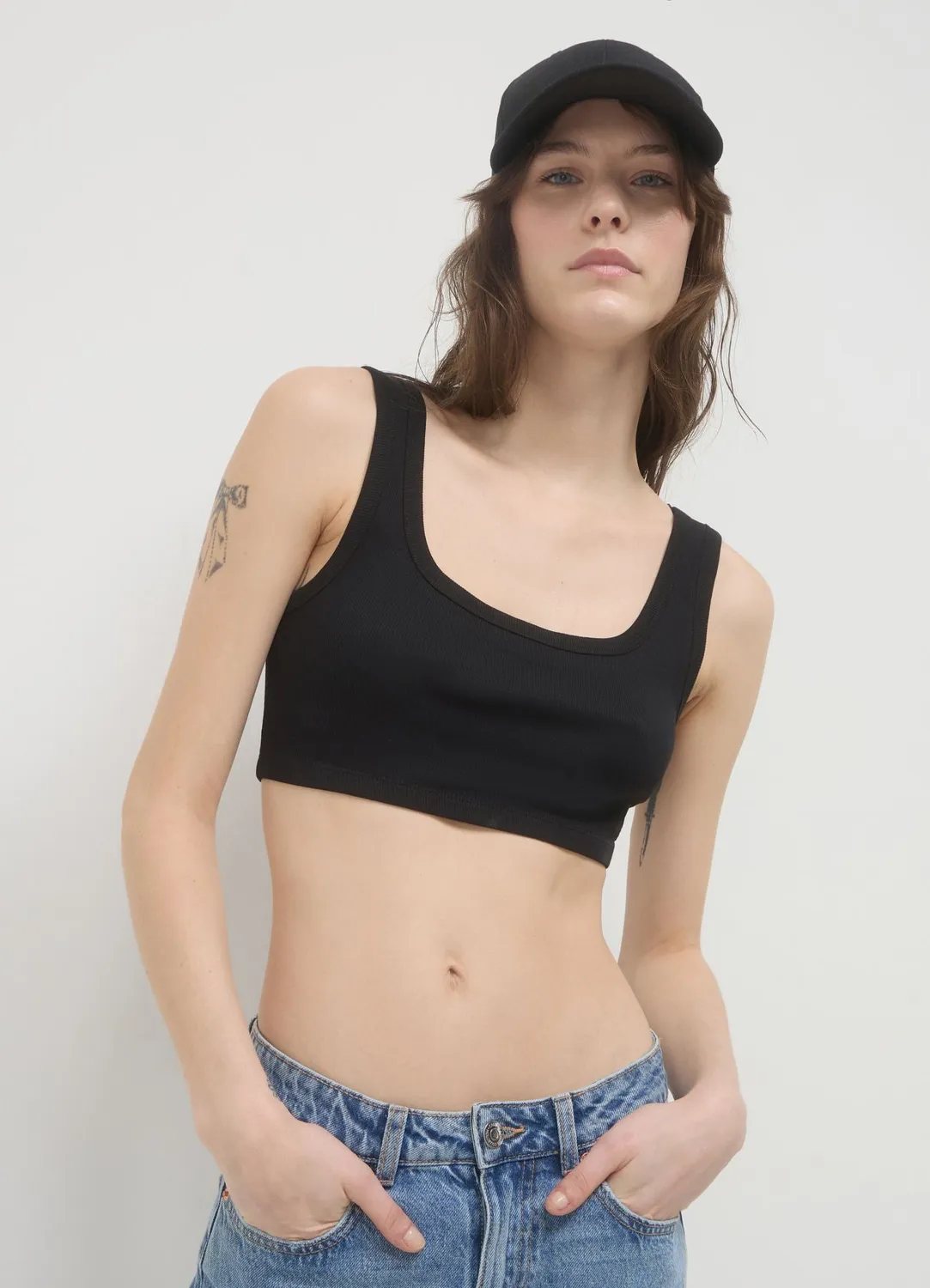 Calliope top brassière côtelé coton femme