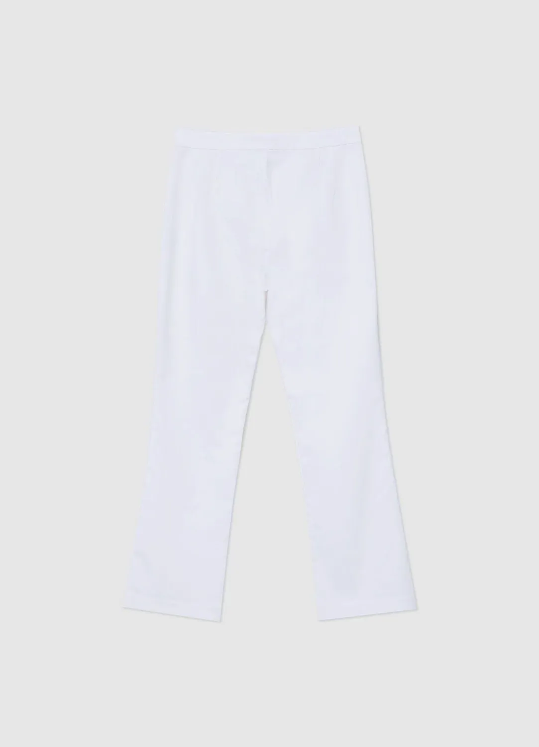 Calliope cropped flare pantalon femme coton rasatello