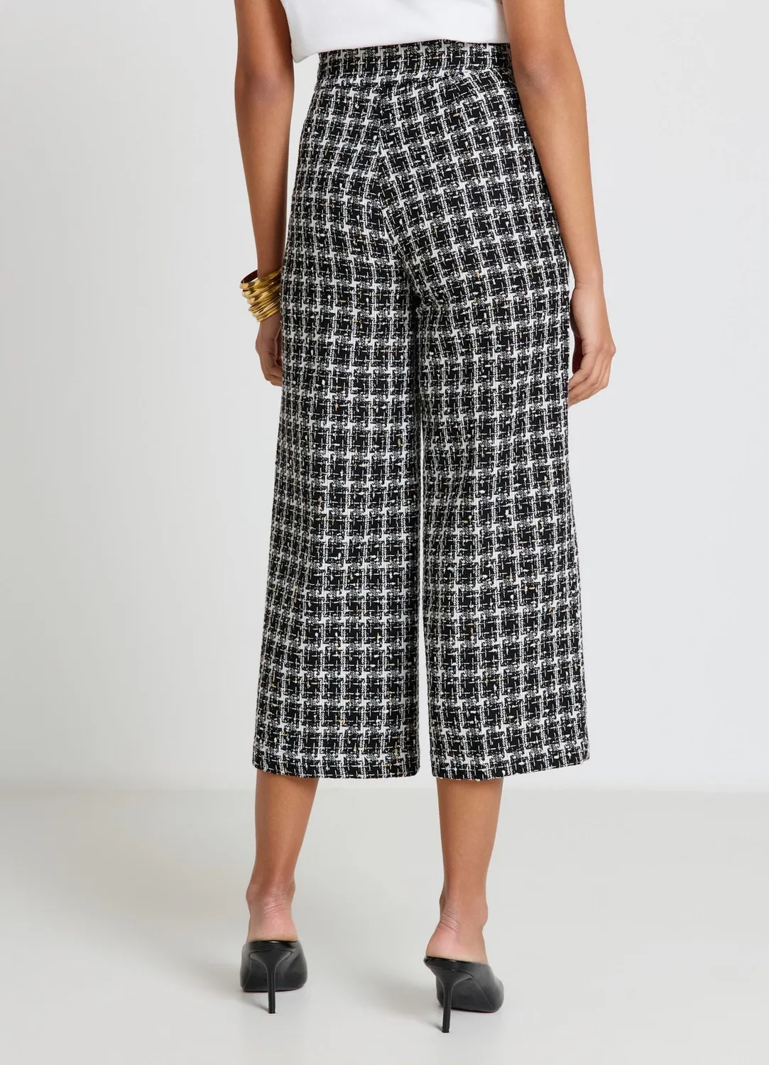 Calliope pantalon palazzo court femme tweed