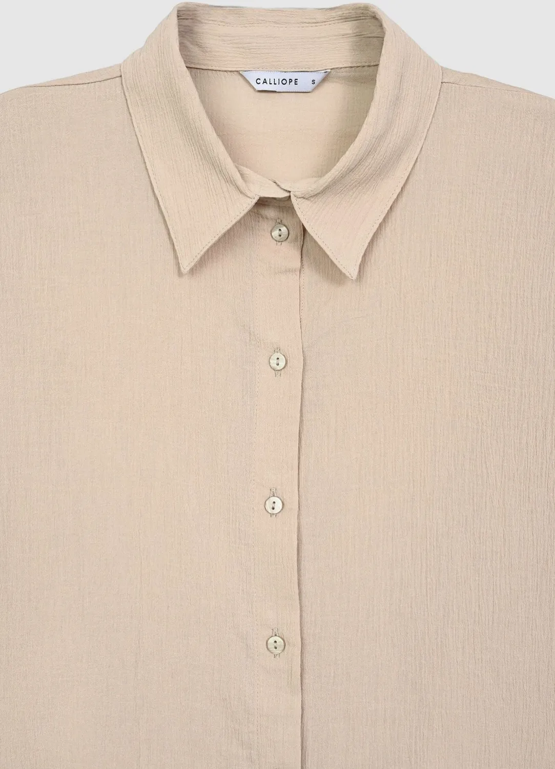Calliope chemise coton femme manches courtes unie