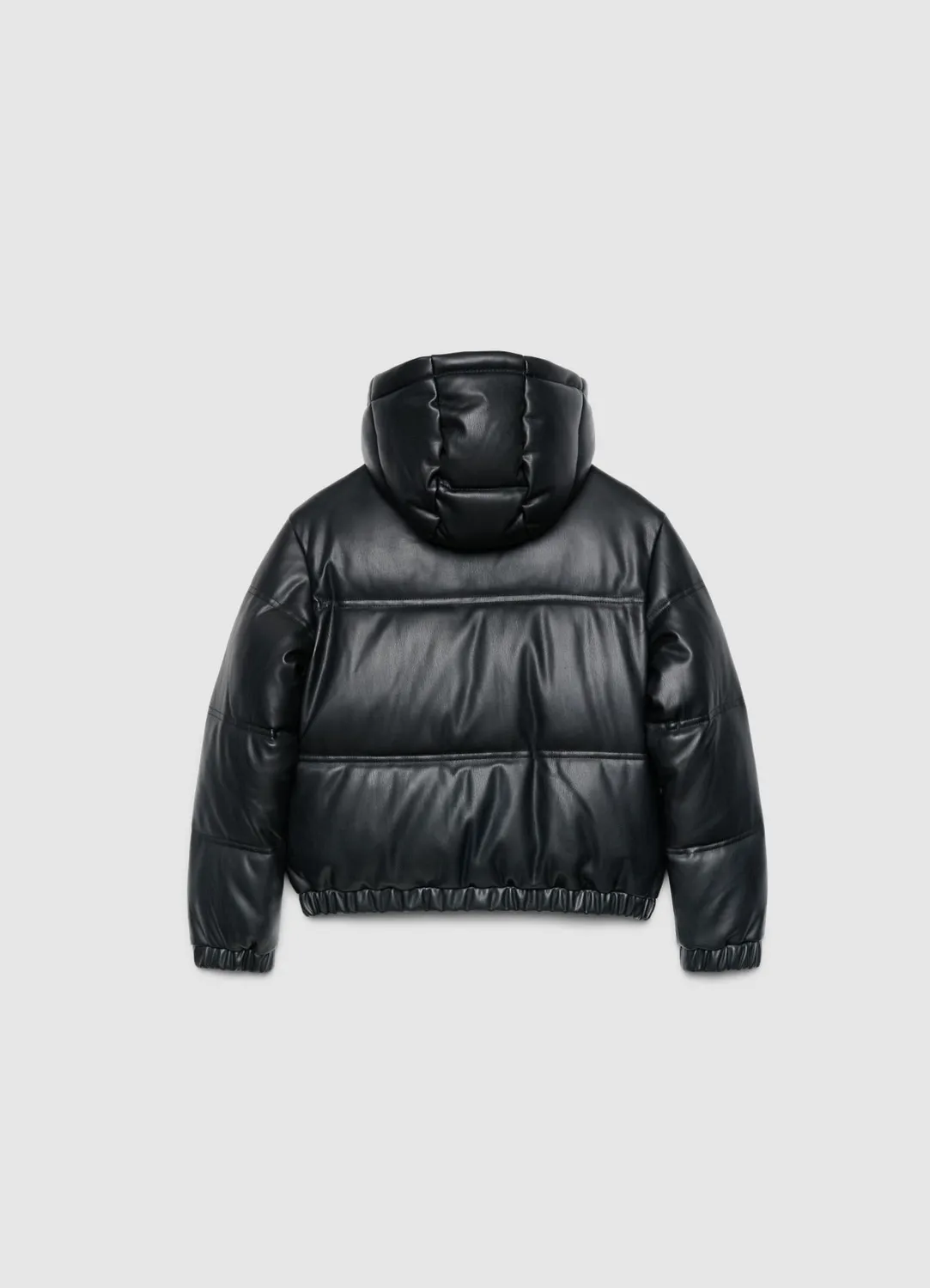 Calliope Blouson matelassé fille capuche effet cuir