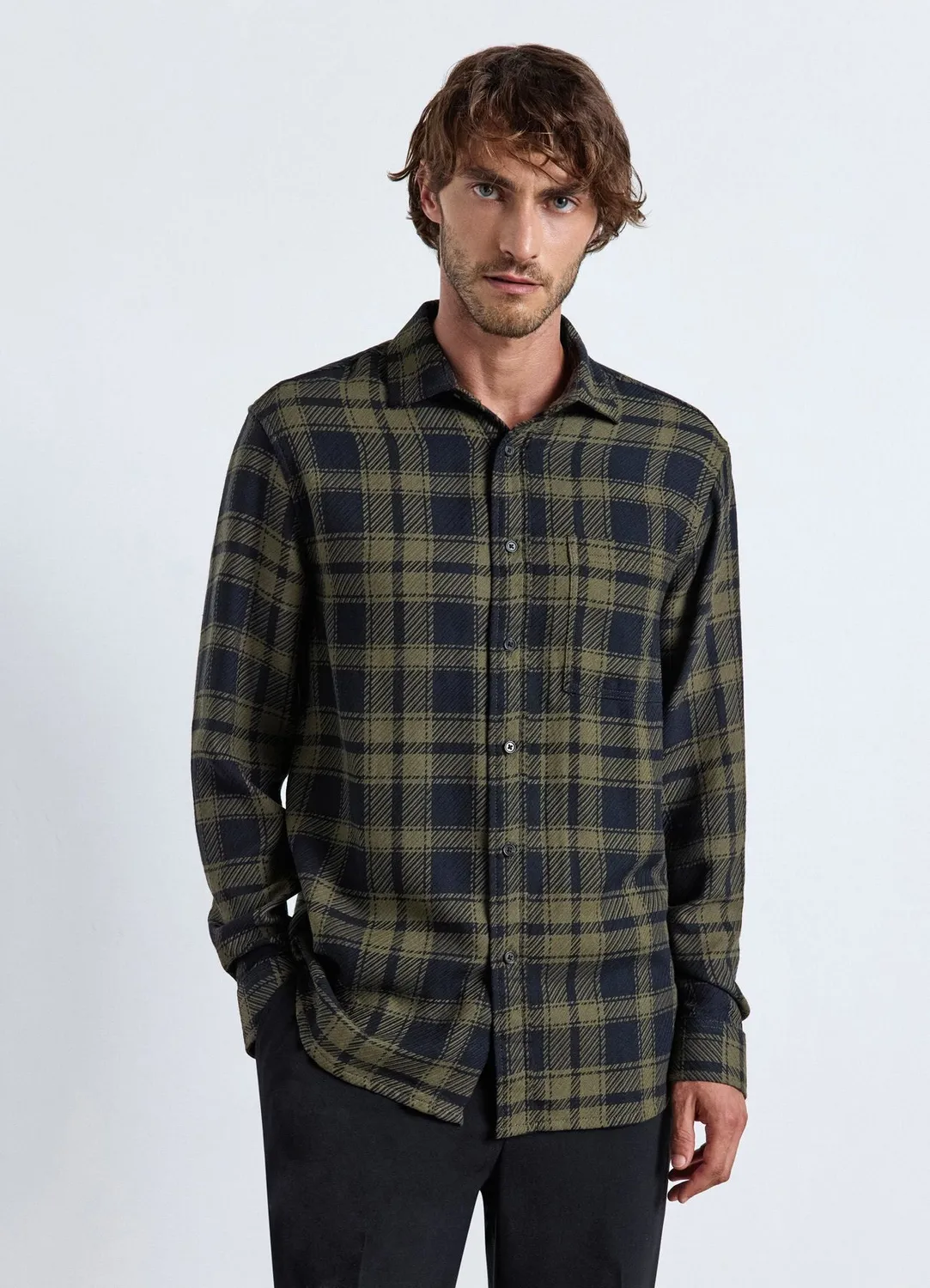 Calliope chemise carreaux homme regular poche