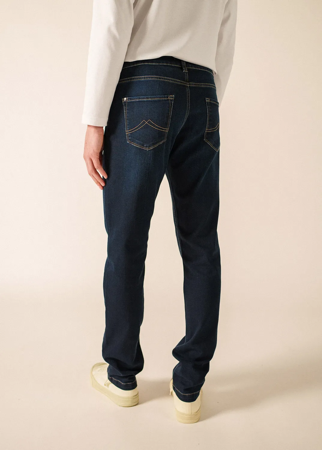 Saint James David jean droit brut coton stretch