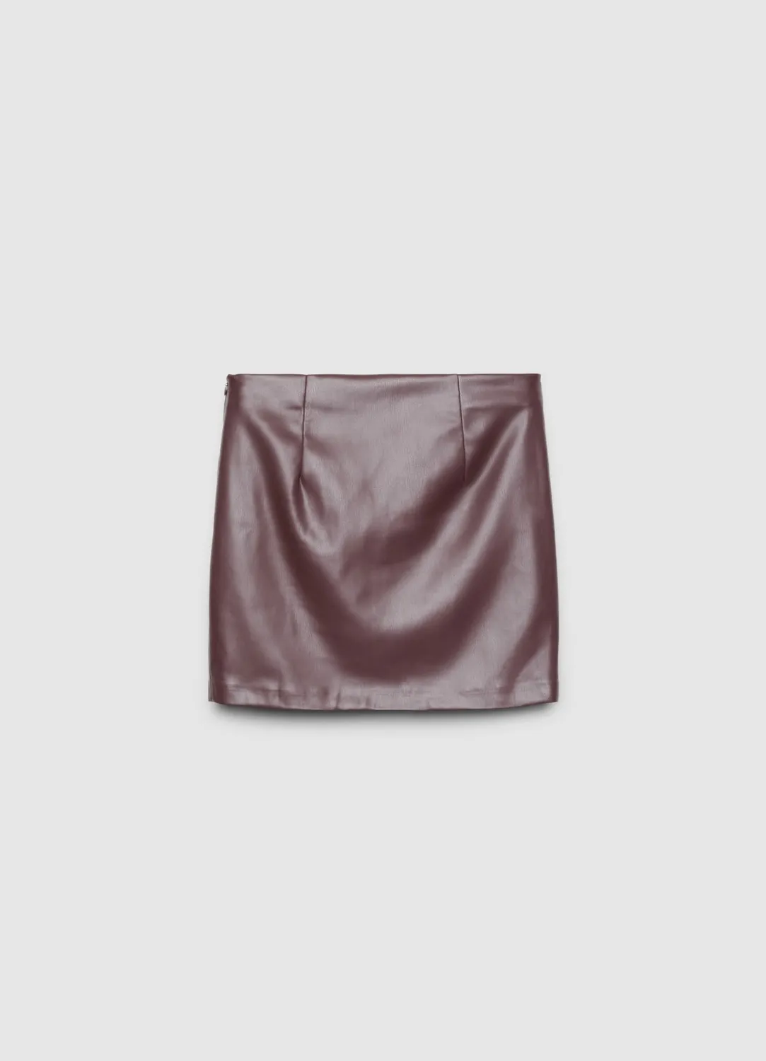 Calliope minijupe effet cuir femme volants