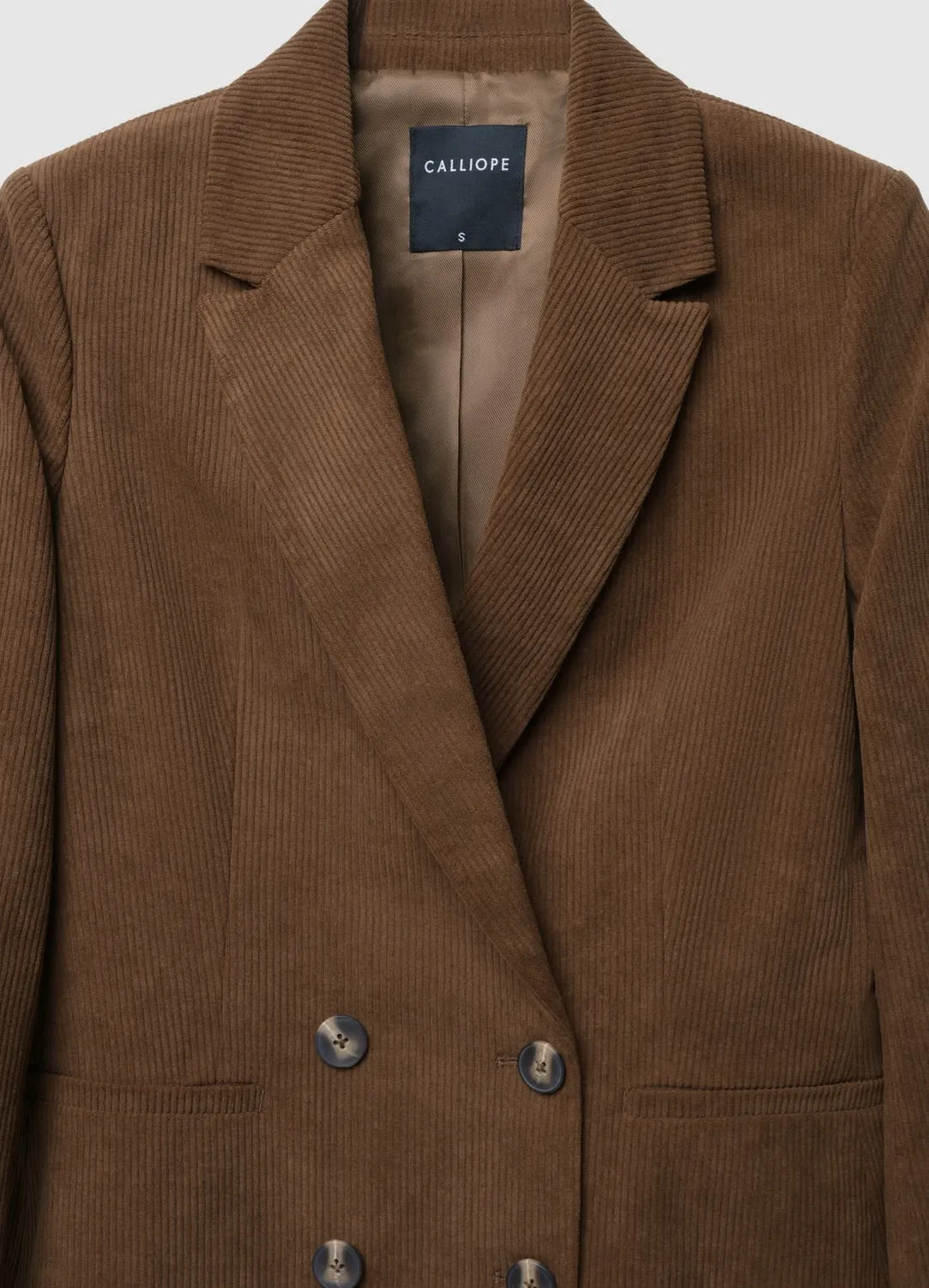 Calliope veste double boutonnage effet velours femme