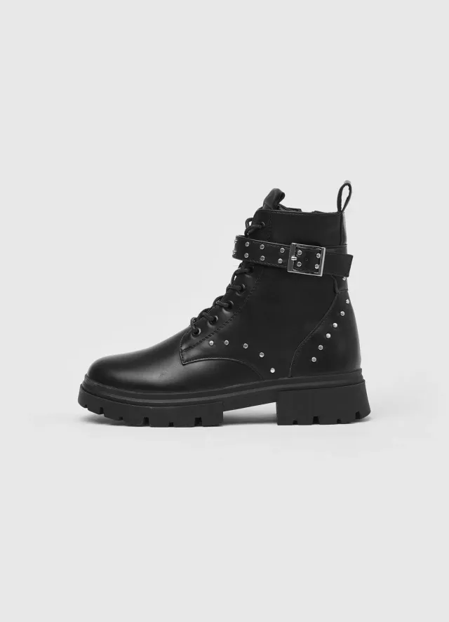 Calliope bottines fille similicuire cloutées