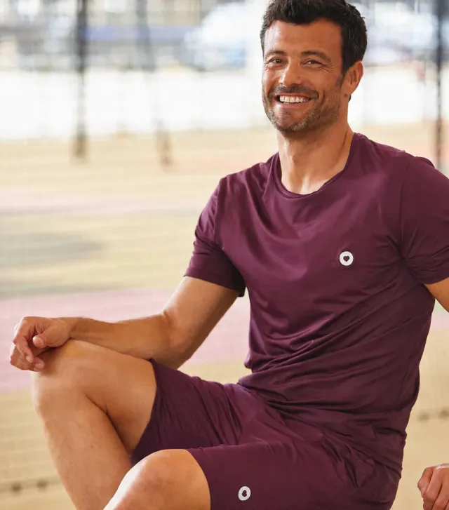 Cocorico Boost Bordeaux t-shirt sport homme stretch