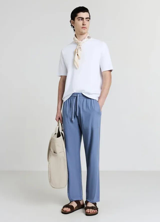 Calliope jogging homme uni à cordon regular