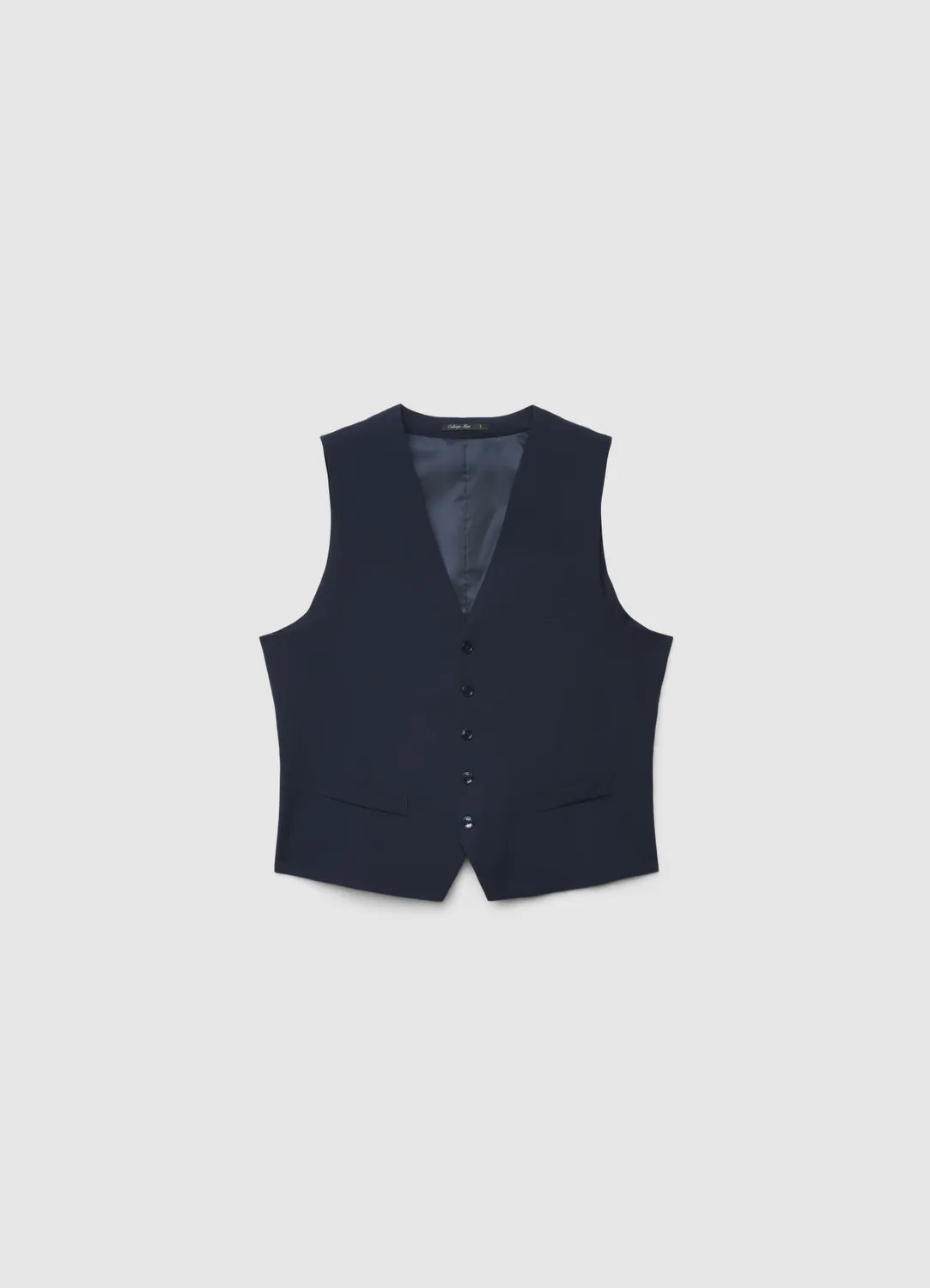 Calliope gilet homme uni à boutons col V coupe regular