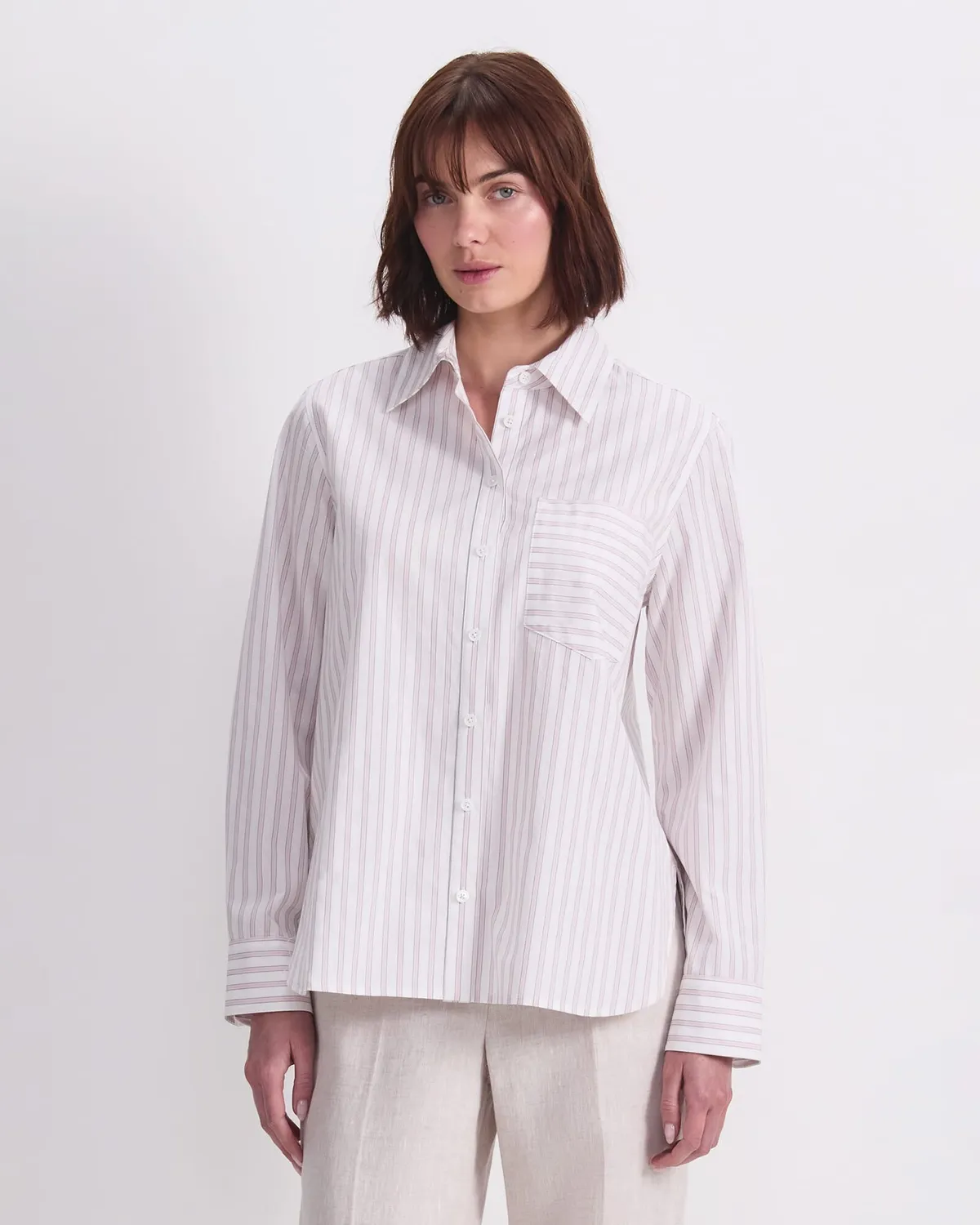 Sportscraft Logo Stripe 120390 chemise coton femme rayée