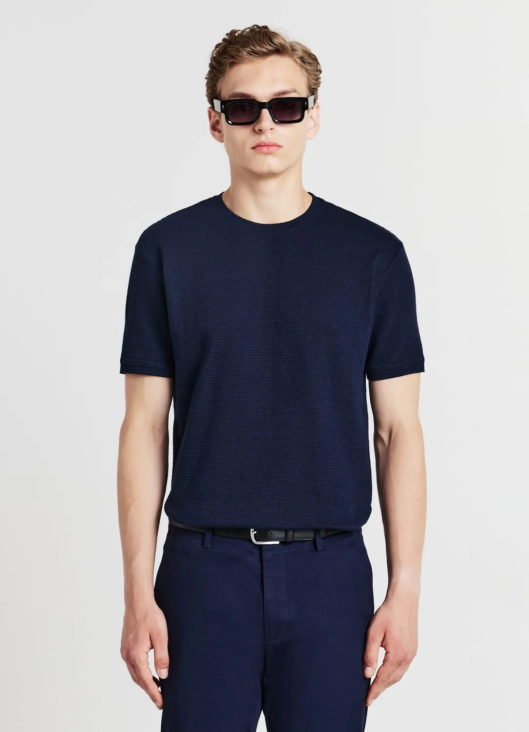 Calliope Tessuto Operato t-shirt homme coton uni