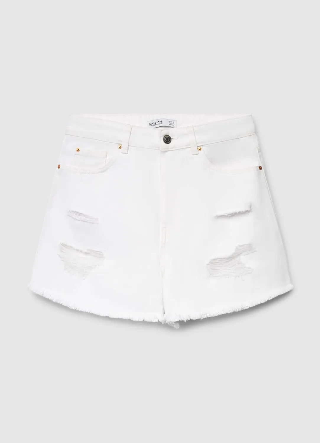 Calliope short denim mom fit femme déchiré