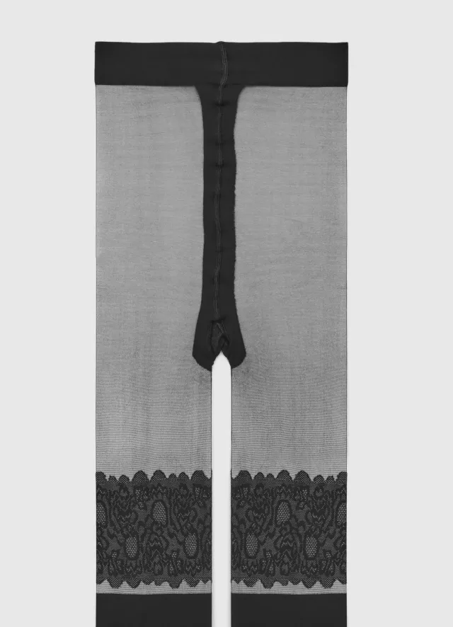 Calliope collant femme effet porte-jarretelles dentelle