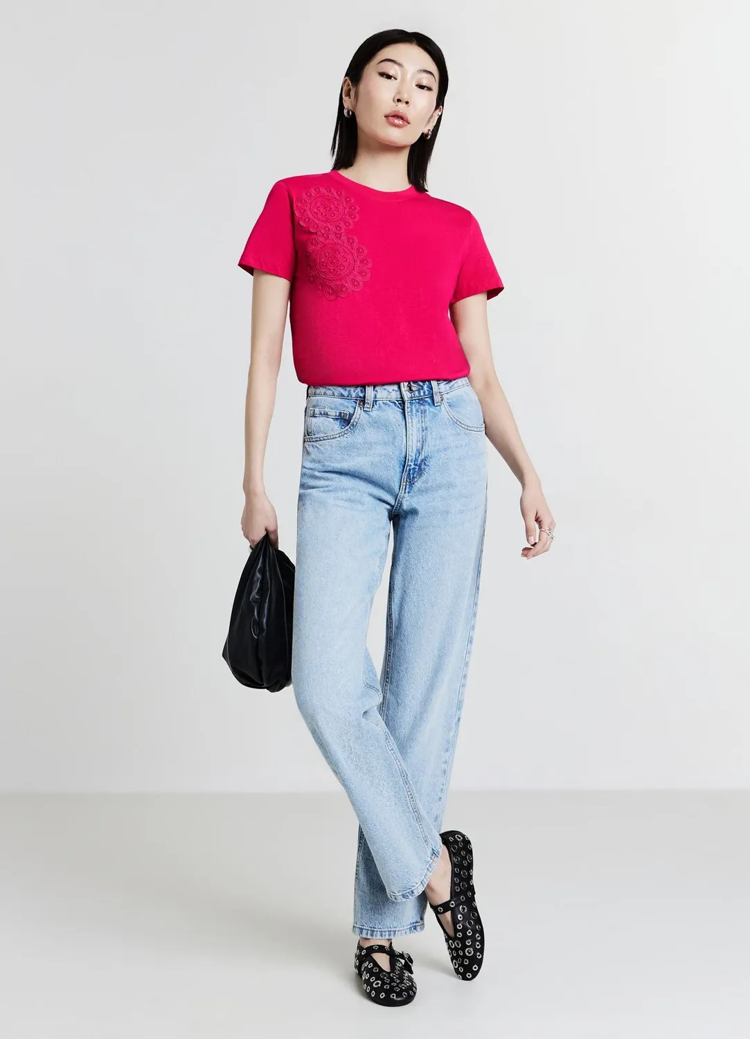 Calliope t-shirt femme coton inserts crochet
