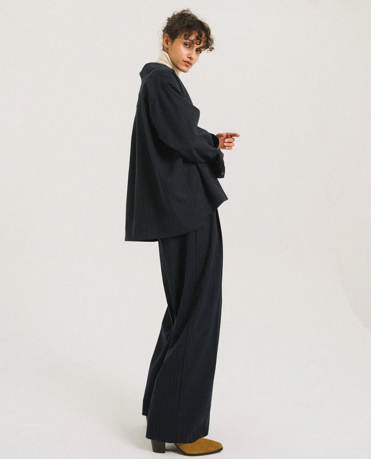 Tinsels Finistère Club blouse rayée gabardine
