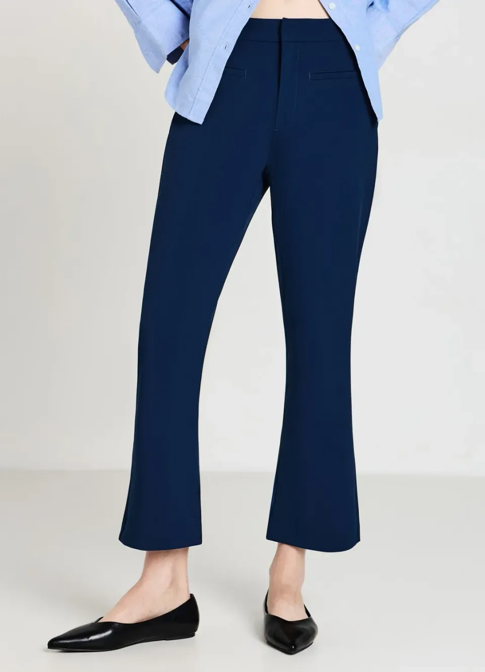 Calliope pantalon flare femme mini évasé taille haute
