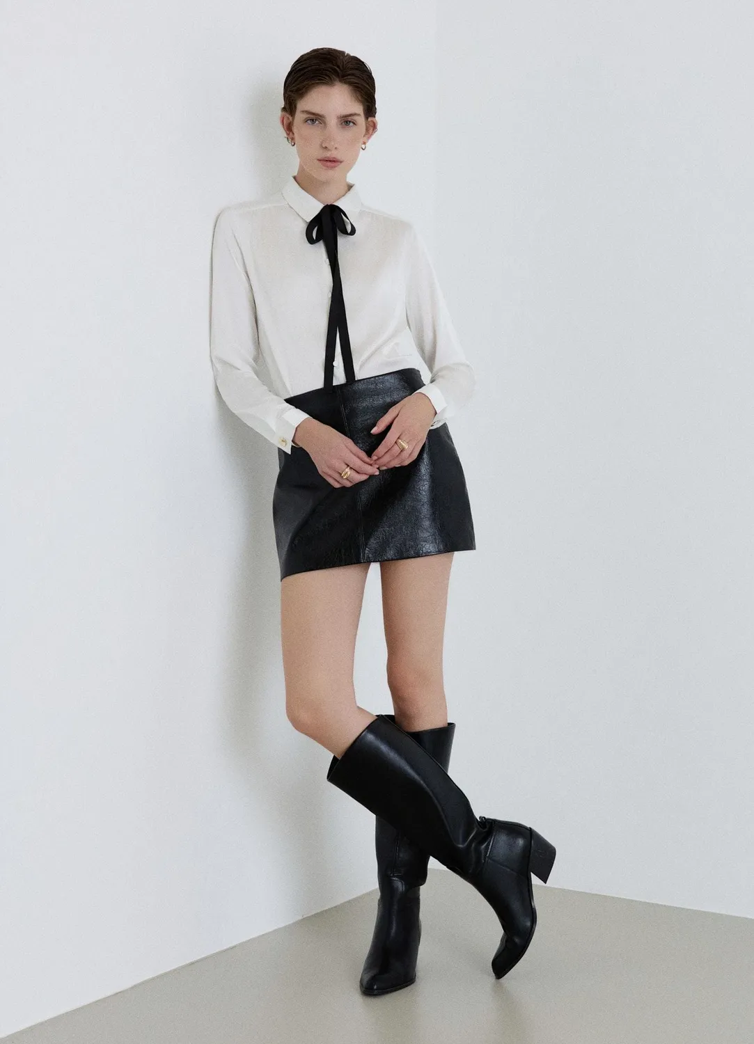 Calliope Chemise cravatine femme boutonnée