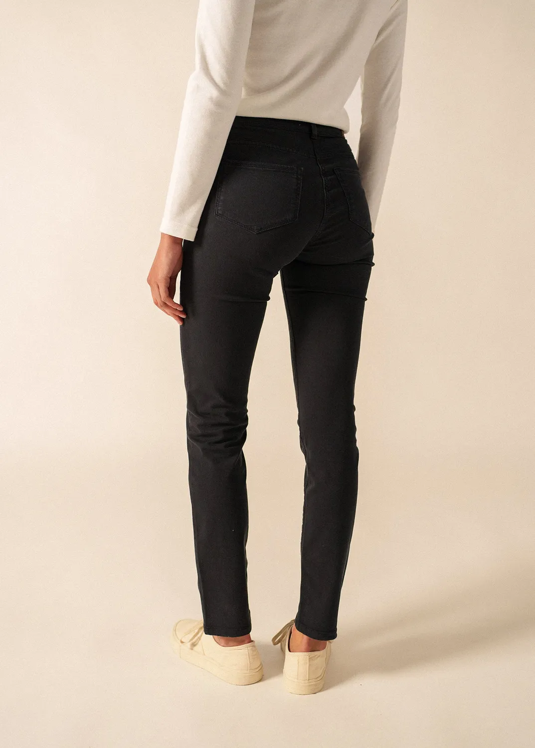 Saint James Mimosa pantalon slim navy femme stretch