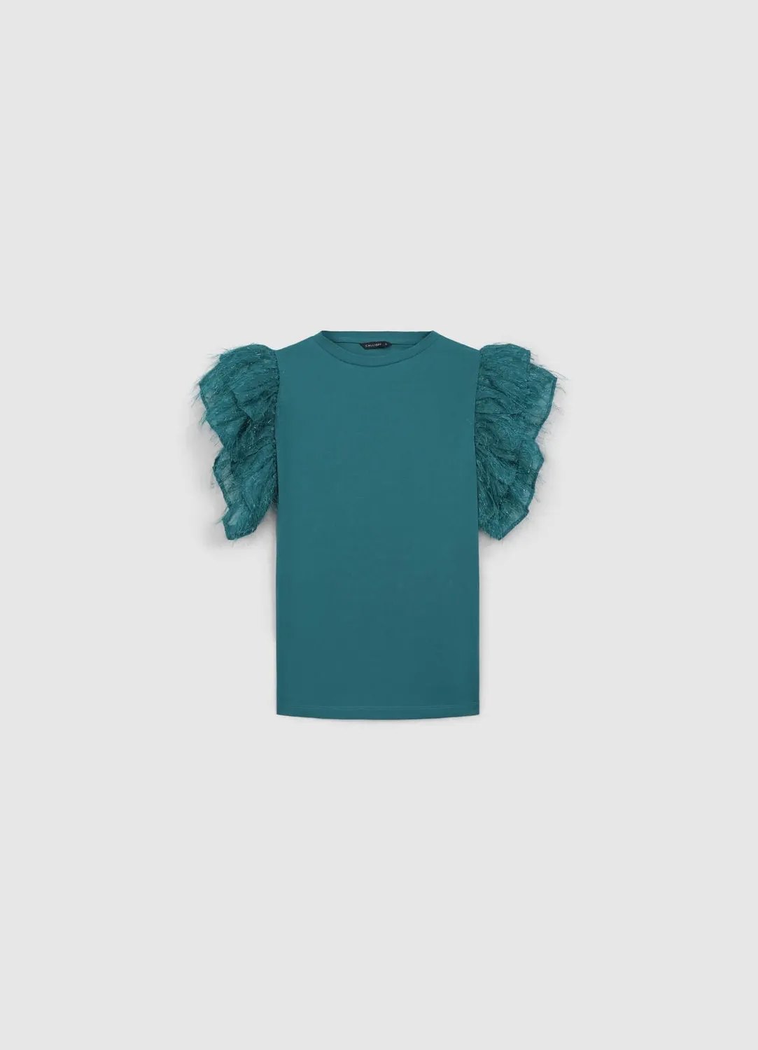 Calliope volant t-shirt coton manches volants