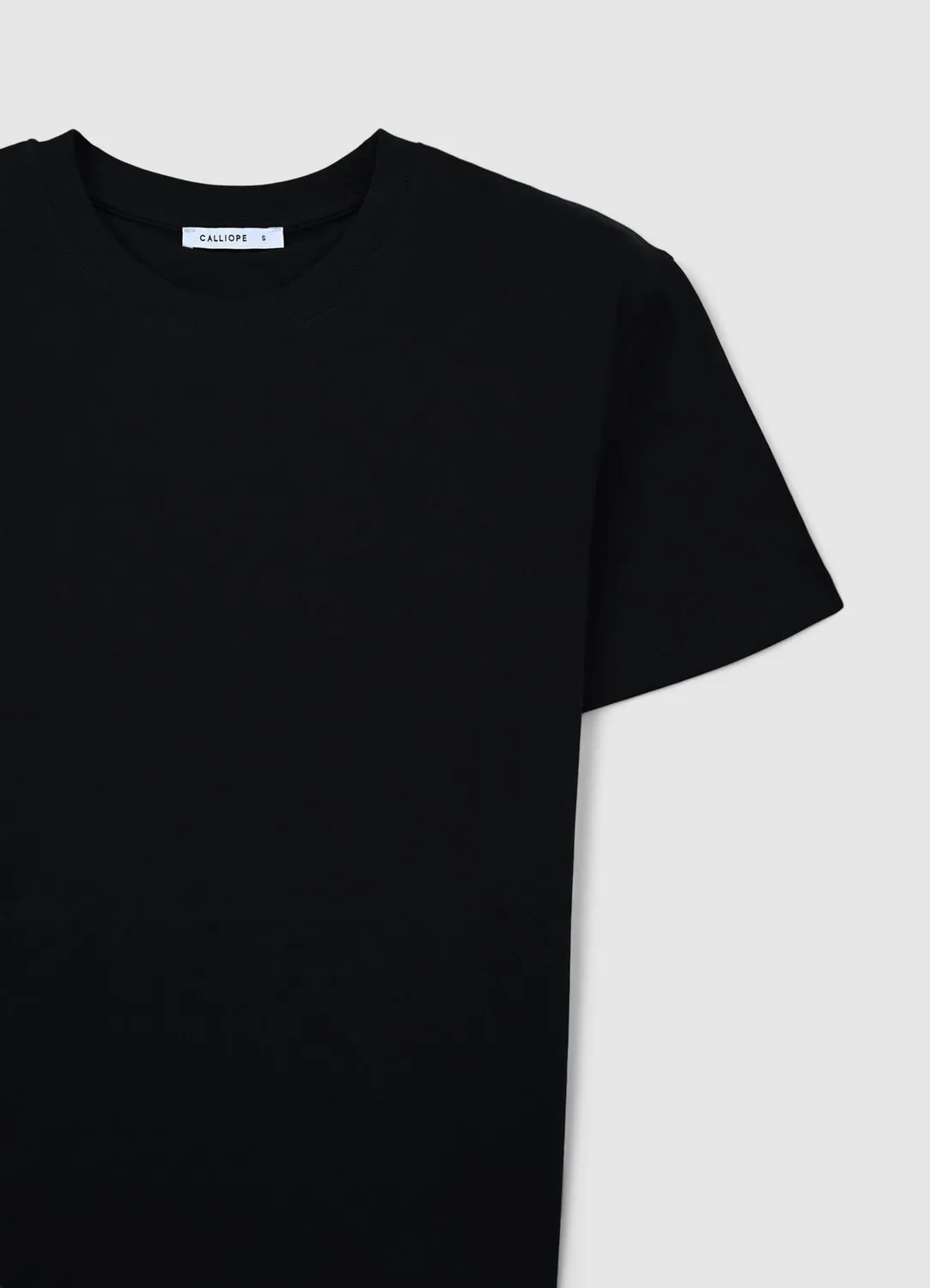 Calliope t-shirt col rond uni t-shirt coton femme