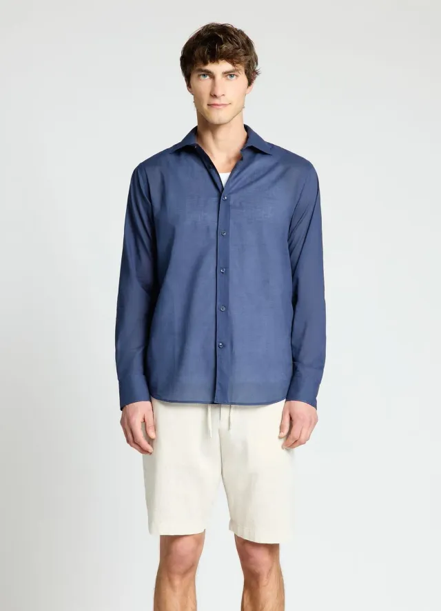 Calliope Chemise Homme Classique Unie Mousseline