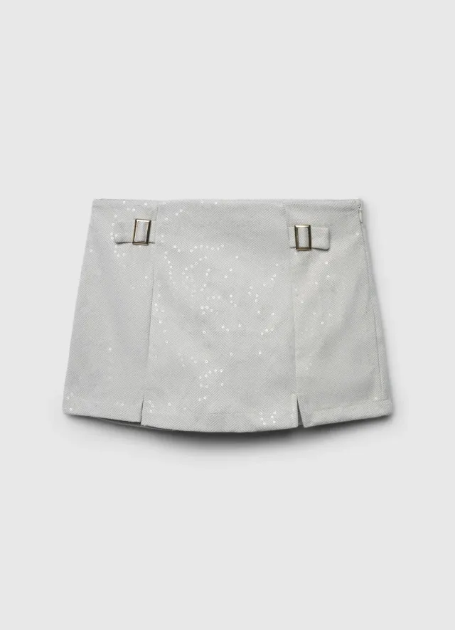 Calliope jupe-short fille paillettes chevrons