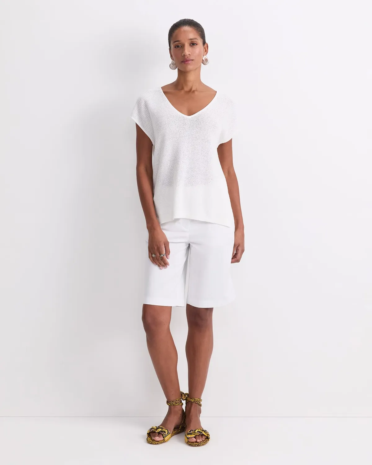 Sportscraft Luisa top col V lin femme