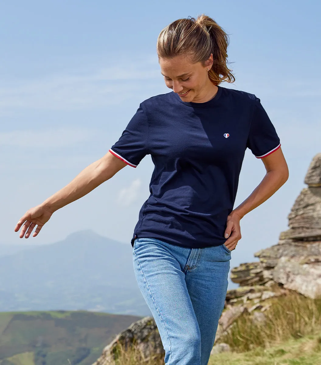 Cocorico Iconique t-shirt femme marine supporter coton