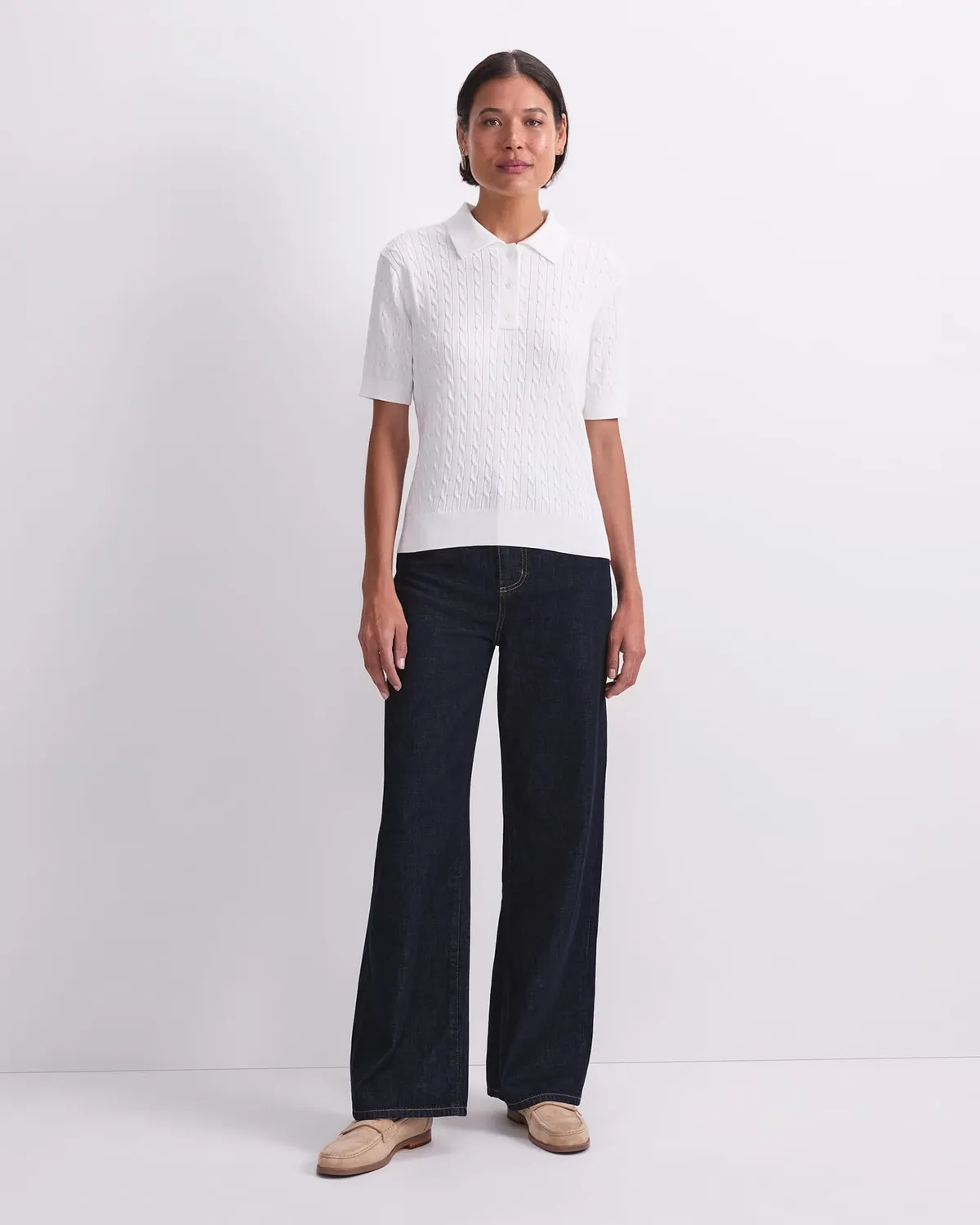 SPORTSCRAFT Chiffon Cable polo maille coton manches courtes