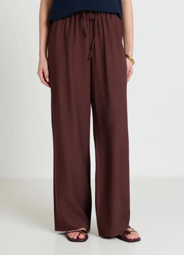 Calliope pantalon palazzo femme coulisse large