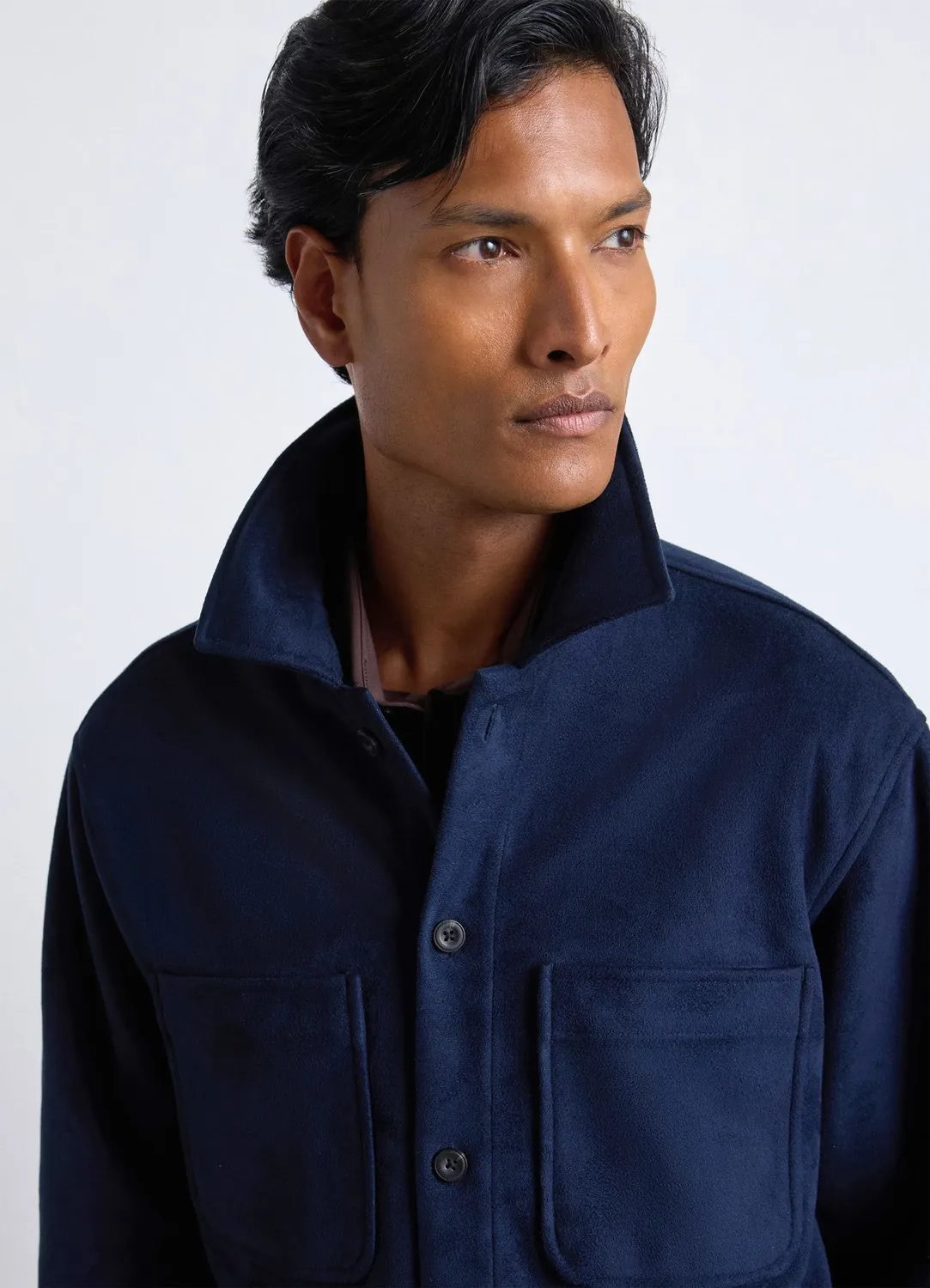 Calliope Surchemise Effet Suède Homme Boutons