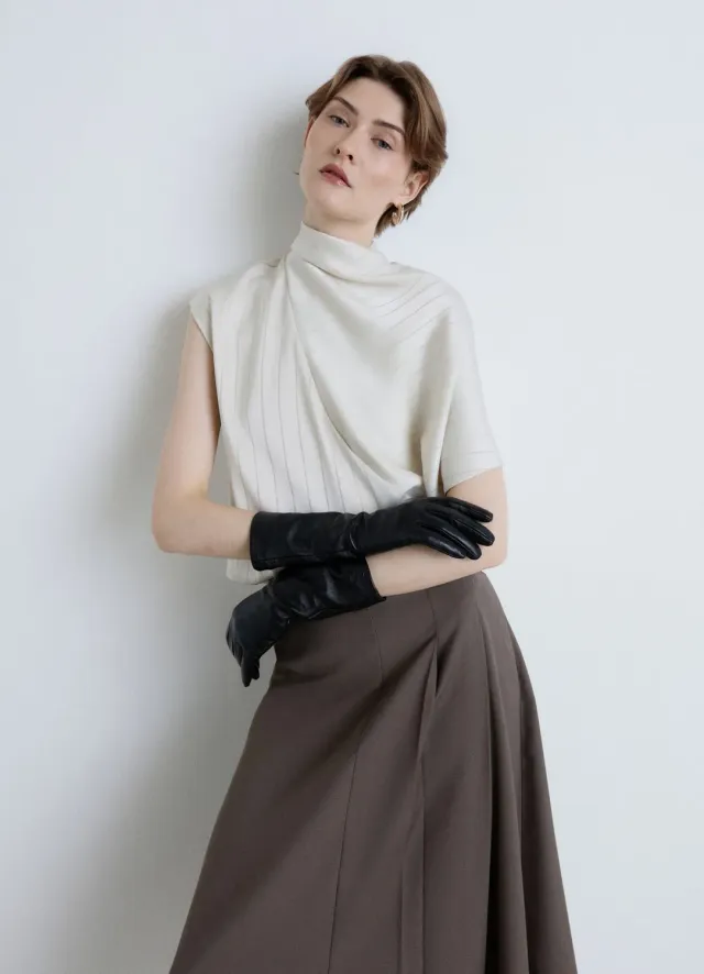 Calliope Top à rayures col haut mantella femme