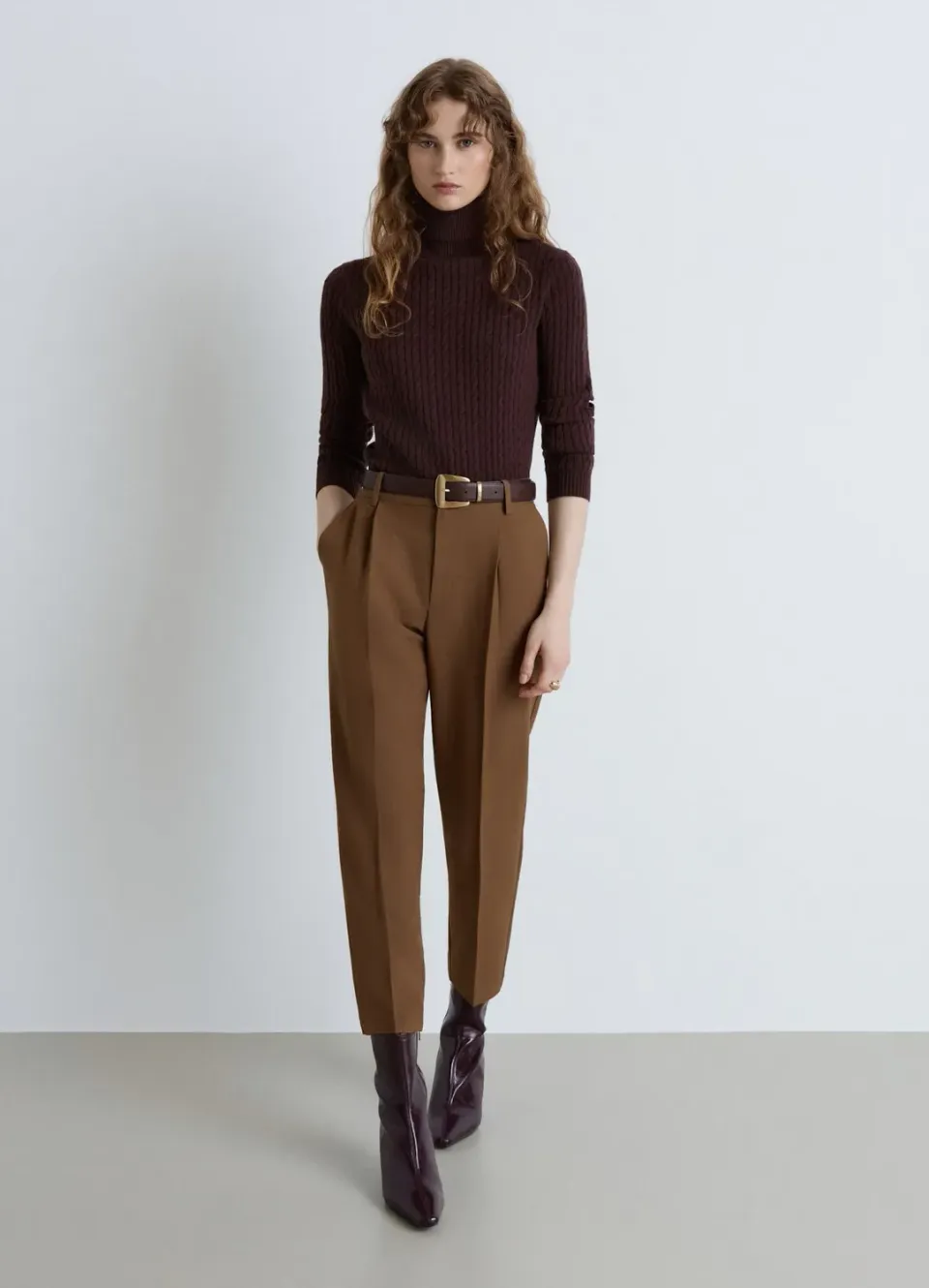 Calliope pantalon pinces taille élastique femme