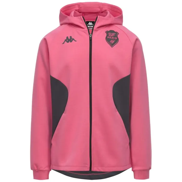 Kappa Mequo 2 Stade Français Paris veste à capuche rose homme