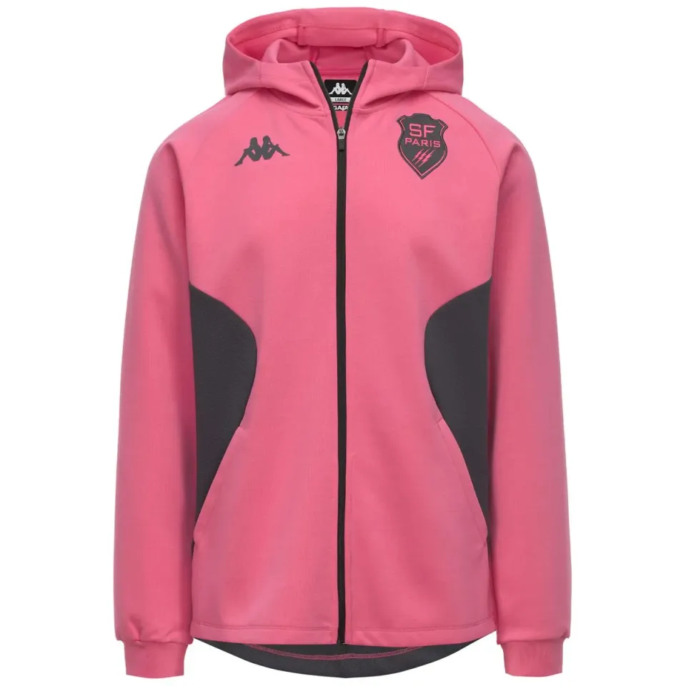 Kappa Mequo 2 Stade Français Paris veste à capuche rose homme