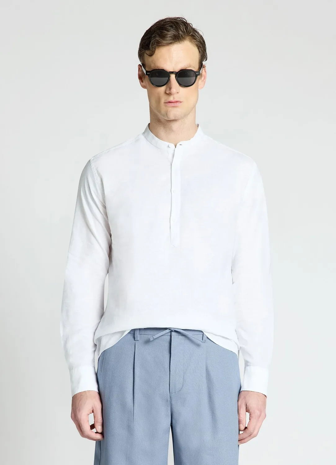 Calliope chemise coréenne demi-boutonnée homme