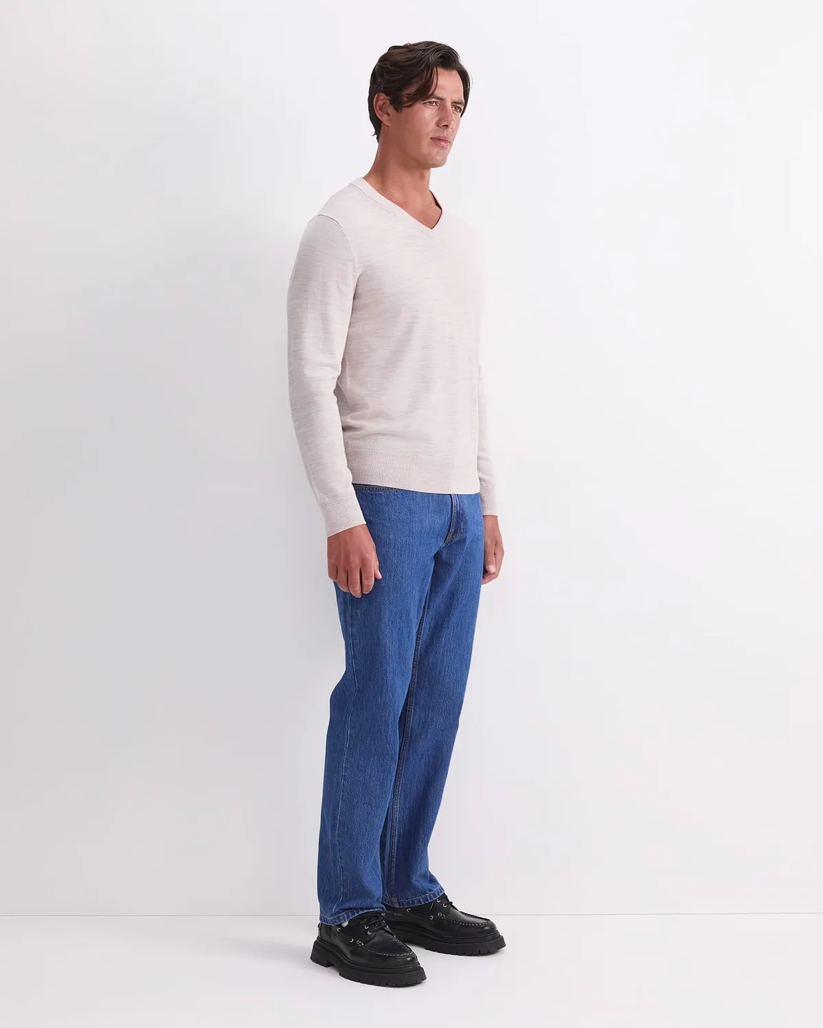 Sportscraft Merino pull homme col V laine mérinos