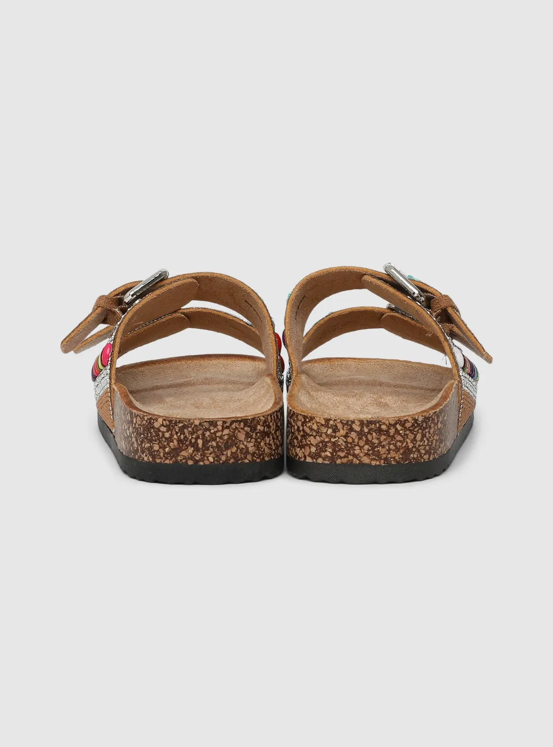 Calliope mules double boucle femme perles