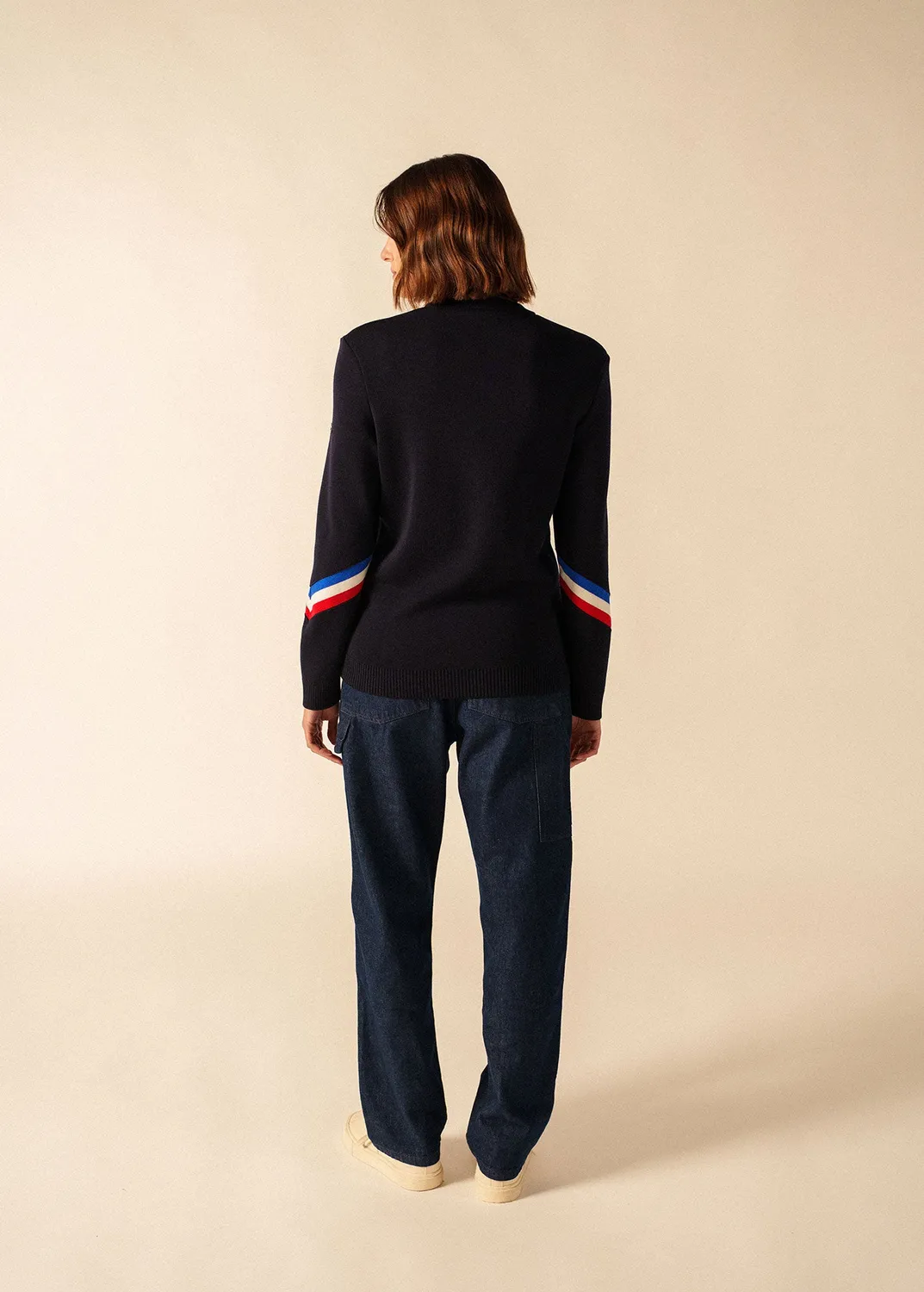 Saint James Mondiovision pull marin navy multico laine