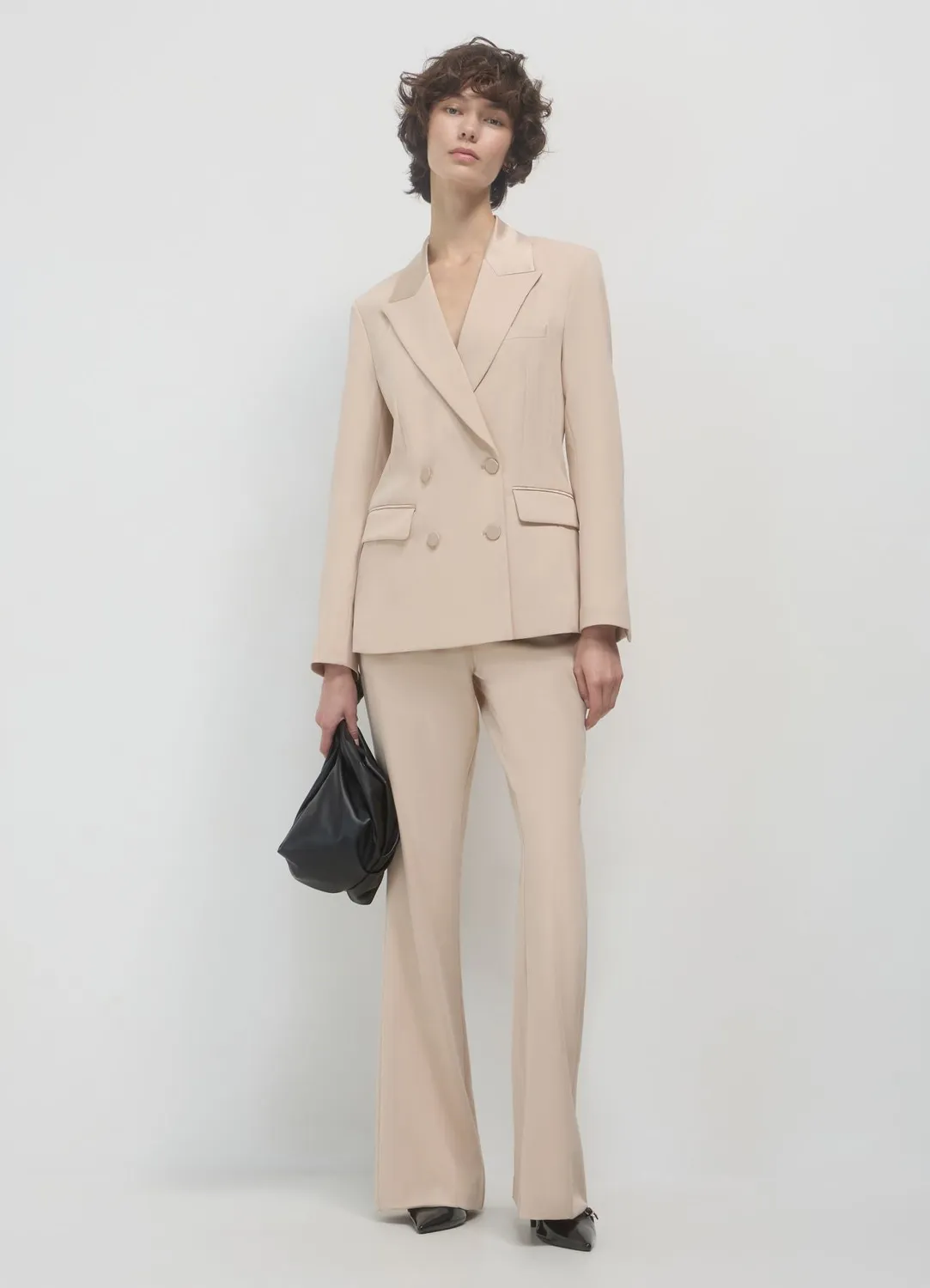 Calliope veste croisée femme col satiné