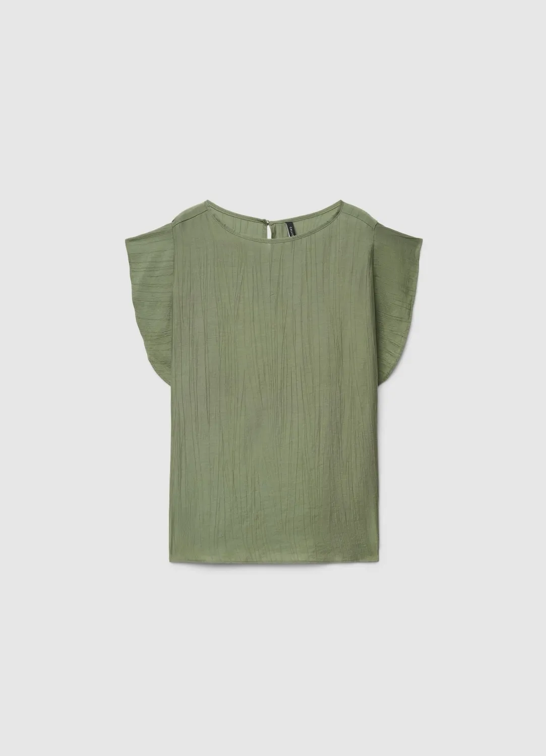 Calliope blouse volants femme col rond manches courtes