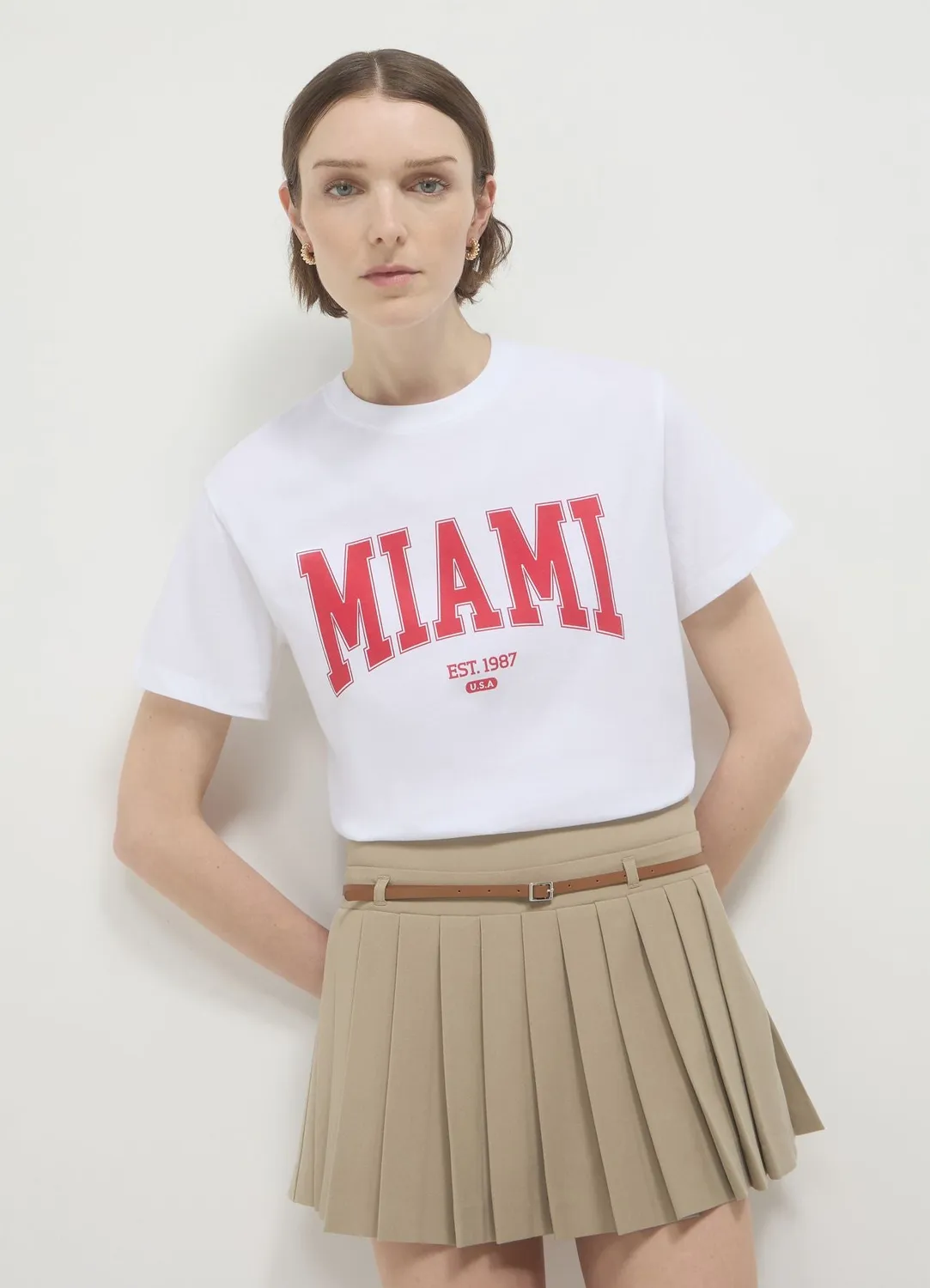 Calliope Gonna pantalone plissé jupe-culotte plissée ceinture